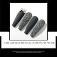 Reflective Glitter Gel Polish Nail Powder Silver Sparkling Sand Powder