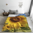 thumbnail image 5 of Fuzoiu Sky Golden Sunflower Field A Print Ultra-Soft Micro Fleece Blanket,All Seasons Flannel Throw, Lightweight Blanket for Bed, Sofa, Couch, Movie Night, Camping, and Travel-50"x40", 5 of 7