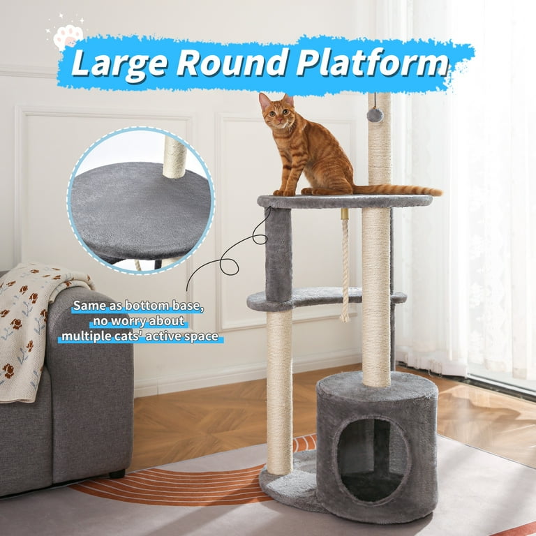 Pit the Massive Dog コンランACTUS vitra Amazon.com : FourFurPets 43.8in 3-Tier Modern Cat Tree Tower Condo