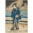 thumbnail image 3 of Toyokuni Utagawa 18x24 Black Modern Framed Museum Art Print Titled - Actor; Snow Scene (Late 18th Century - Early 19th Century), 3 of 5