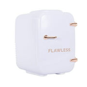 Angle View: Finishing Touch Flawless Mini Beauty Fridge for Makeup and Skincare, White, 4 Liter