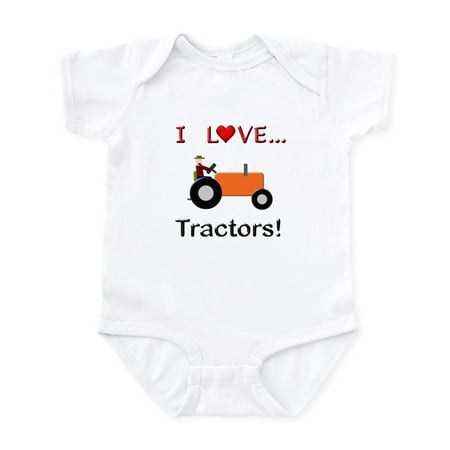 

CafePress - I Love Orange Tractors Infant Bodysuit - Baby Light Bodysuit Size Newborn - 24 Months