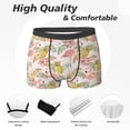thumbnail image 2 of Men's Boxer Briefs, Tropical Flamingo Pineapple Soft Comfy Mens Underwear Boxer Briefs Breathable With Widen Waist, 2 of 7