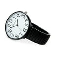 thumbnail image 2 of Black Super Large Face Stretch Band Easy Reader Watch, 2 of 2
