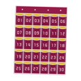 thumbnail image 4 of Organiseur de Poche Durable pour Dortoir Armoire Chambre Rouge 30 Poches, 4 of 9