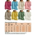 thumbnail image 2 of Avamo Chandails pour Femmes Col Rond Chandail Torsadé Chaud d'Hiver Chic Rose P, 2 of 2