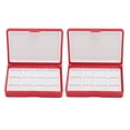 thumbnail image 2 of Caja de acuarela portátil de 2 piezas, desmontable, fácil de limpiar, compacta, mini paleta de acuarela para artistas principiantes, caja roja, 12 cuadrículas, 2 of 14