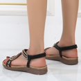 thumbnail image 3 of LEEy-World Women'S Sandals Women's Rhinestone Flat Sandals Slip on Memory Foam Sandals Open Toe Slide Sandals, 3 of 5