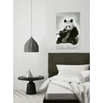 thumbnail image 5 of Melancholy Panda Painting Print on Wrapped Canvas, 5 of 7