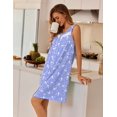 thumbnail image 4 of Ekouaer Nightgowns for Women Button Up Sleepshirt Tank Sleeveless Nightshirt Soft Sleepwear with Pockets, 4 of 5