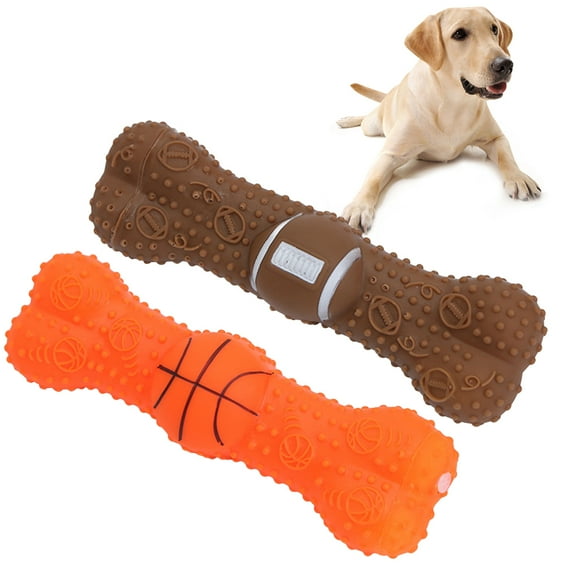 SEWACC 2Pcs Squeaky Chew Toys for Pets Dog Shape Assorted Color 12x6.5x5.8cm Plastic