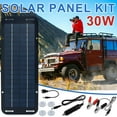 thumbnail image 2 of HLONK 30W Solar Panel 12V Trickle Charger Battery Charger Kit Maintainer Marine Car RV, 2 of 11