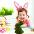 thumbnail image 5 of TUTUnaumb Flocked Bunny Moss Easter Bunny Spring Decor Furry Covered Rabbits Figurines Statue Garden Artificial Animal Moss Sculpture for Table Home Kitchen Shelf Decor & Gift Giving 3.15Inch-Green, 5 of 6