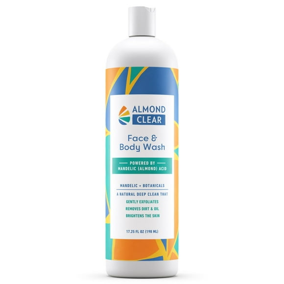 Jabón facial y corporal Almond Clear para piel con acné, 500 ml con ácido