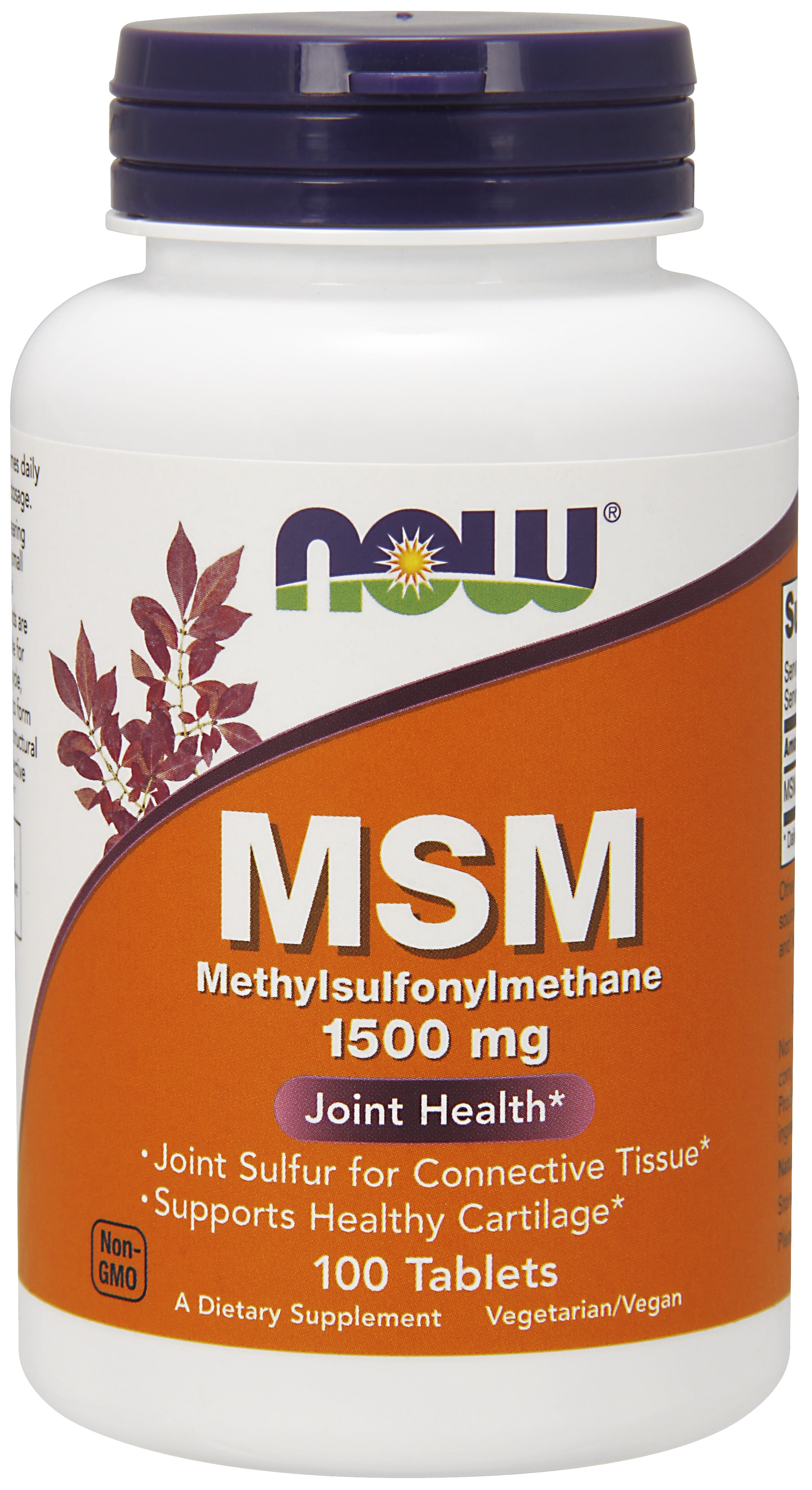 NOW Supplements, MSM (Methylsulfonylmethane) 1,500 mg, Supports Healthy Cartilage*, Joint Health