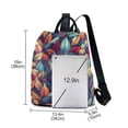 thumbnail image 3 of FORMRS Women's Travel Backpack Purse Anti-Theft Hidden Pockets Casual Shoulder Bag, Blue Vibrant Leaves Pattern, 3 of 7