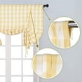 thumbnail image 6 of Haperlare Buffalo Check Adjustable Kitchen Curtain Farmhouse Blackout Tie Up Curtain for Cafe Bathroom, Yellow, 42"W x 63"L 1 Panel, 6 of 6