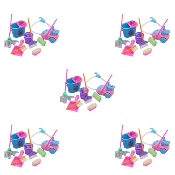 Juego de simulación Vogacara 9 unids set Mini trapeador escoba juguetes niños