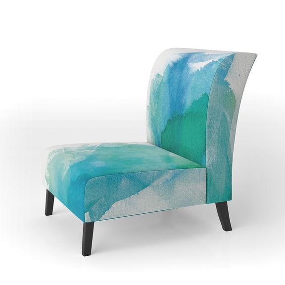 Designart "Sea Glass" Upholstered Traditional Accent Chair - Arm Chair