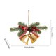 thumbnail image 3 of Christmas Tree Bells Ornaments Red Velvet Bowknots Wrought Iron Bells Festive Ambiance Decoration, 3 of 6