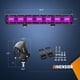 thumbnail image 2 of Barra de Luz LED Nilight 20" 420W Morada de Triple Fila, 2 of 8
