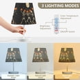 thumbnail image 3 of Yayeee Mini Table Lamp 10.8" Dimmable with Fabric Shade 3 Color Temperatures, Black Halloween Dancing Skeleton, 3 of 7