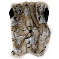 thumbnail image 3 of Plutus Brands Plutus Taupe and Black Wild Wolf Plush Handmade Luxury Faux Fur Throw, 60L x 84W, 3 of 3