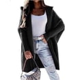 thumbnail image 3 of Cárdigan informal para mujer, sudadera con capucha suave, suéter de punto de gran tamaño, moda y cálido, 3 of 4