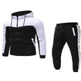 thumbnail image 3 of Ensemble Survêtement Homme 2 Pcs Chandail à Capuchon Hauts Bas Joggers Gym Ajusté Sports, 3 of 5