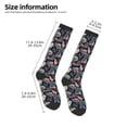 thumbnail image 5 of Balery Colorful Tropical Leaves Printed Novelty Socks Men's Women's Crew Socks Sports Socks Knee High Socks Cotton Socks Quirky and Cool Socks, 5 of 9