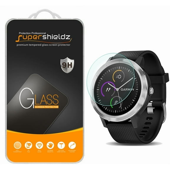 [1-Pack] Supershieldz for Garmin vivoactive 3 Tempered Glass Screen Protector, Anti-Scratch, Anti-Fingerprint, Bubble Free
