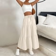 thumbnail image 5 of Lightweight Pleated Maxi Skirt with High Waist and Elegant Bows Design Comfortable Waistband Skirt for Women and Girls, 5 of 8