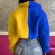 thumbnail image 4 of Abrigo corto de lana para mujer, chaqueta cálida de invierno de manga larga con bloques de color, Tops Pompotops qwe16939, 4 of 6