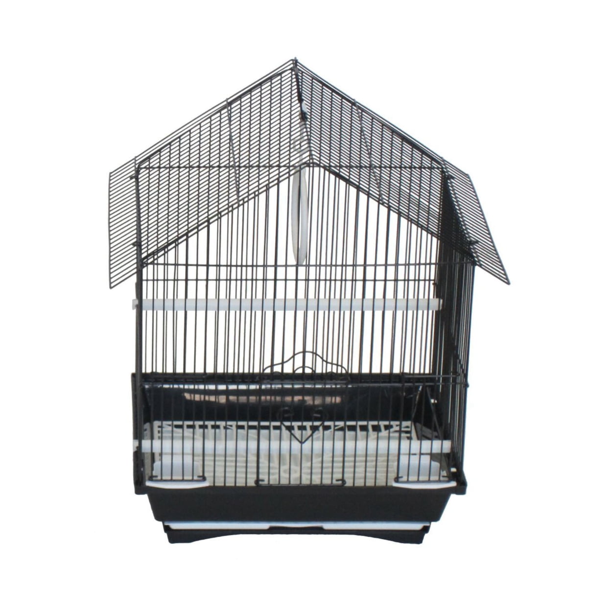YML Group 1114BLK House Top Style Small Parakeet Cage, 11" x 9" x 16"