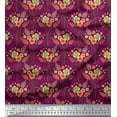 thumbnail image 1 of Soimoi Cotton Voile Fabric Leaves & Floral Artistic Print Fabric by The Yard 56 Inch Wide, 1 of 3