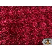 1 X Rosette Satin RED Fabric by The Yard