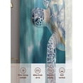 thumbnail image 6 of Marine Animal Sheer Curtains 45 Inch Long 2 Panels, Ocean Blue Turtle Modern Art Abstract Light Filtering Rod Pocket Curtains, Sheer Voile Drapes for Living Room Bedroom, 52"x45", 6 of 8