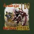thumbnail image 2 of Wild Bobby, Biker Girl t I Do Ride Like A Girl, Cars and Trucks, Unisex Crewneck Graphic Sweatshirt, Forest Green, Large, 2 of 4