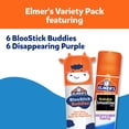 thumbnail image 3 of Elmer's BlooStick Buddies Glue Sticks, Disappearing Blue, 6g, 12 Count, 3 of 11