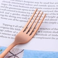 thumbnail image 4 of XTEILC Silverware Set Flatware Set Stainless Steel Dinnerware Set 24-Piece Cutlery Set, Service for 6, Rose Gold, 4 of 8