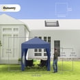 thumbnail image 2 of 6.6'x6.6' Pop Up Canopy Tent with Sidewalls, Instant Sun Shelter Camping Gazebo with Carry Bag, Blue, 2 of 7