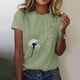 thumbnail image 2 of Gibobby Blusa Casual de Mujer Camiseta manga corta con cuello redondo y estampado diente león para mujer(Verde,G), 2 of 4