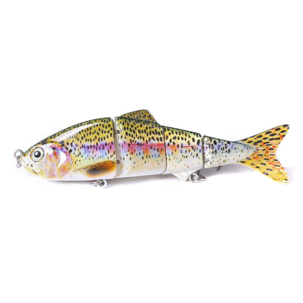 HENGJIA Fishing Lures 6pcs Multi Jointed Fish Fishing Kits Slow Sinking Lifelike Swimbait Freshwater and Saltwater for Trout Bass Lures, 4.72"/0.59oz