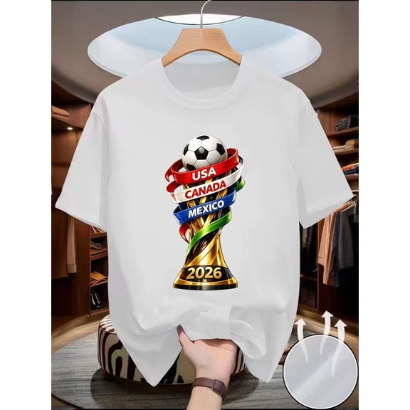 Men’s 2026 Sporty Casual Quick-Dry Breathable Short Sleeve Crew Neck T-Shirt for Summer Daily Active Wear