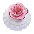 thumbnail image 3 of Jarra de cerámica nórdica con tapa, baratija, decoración, pendientes, almacenamiento de artículos diversos, caja de joyería para viajes, encimera, Rosado Gloria Tarro de cerámica pequeño, 3 of 7