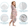 thumbnail image 7 of Pink Princess Unicorn Pattern Hooded Bath Towel，50"x30" for Ages 3 To 12 Kids, Quick Dry Lightweight Soft Microfiber Hood Beach Towel Cover Up for Kids, 7 of 7