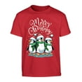 thumbnail image 2 of Youth Cute Penguins Santa Hats Merry Christmas Xmas Shirt, 2 of 4