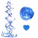 thumbnail image 3 of Techo en forma de corazón Garlands Ceremonia de boda Romántica espiral Streamers Oficina Decoración Decoración DIY Adorno Azul 30 Piezas Inevent HA012510-03, 3 of 7