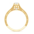 thumbnail image 2 of Rosec Jewels Moissanite Marquise Engagement Ring 1 Ct - 5X10 mm - Vintage Style Ring - D-VS1 Quality, 14K Yellow Gold, US 5.00, 2 of 8