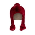 thumbnail image 2 of Dyfzdhu Women Winter Plush Fake Thick Hat Ear Protectors Warm Red, 2 of 7